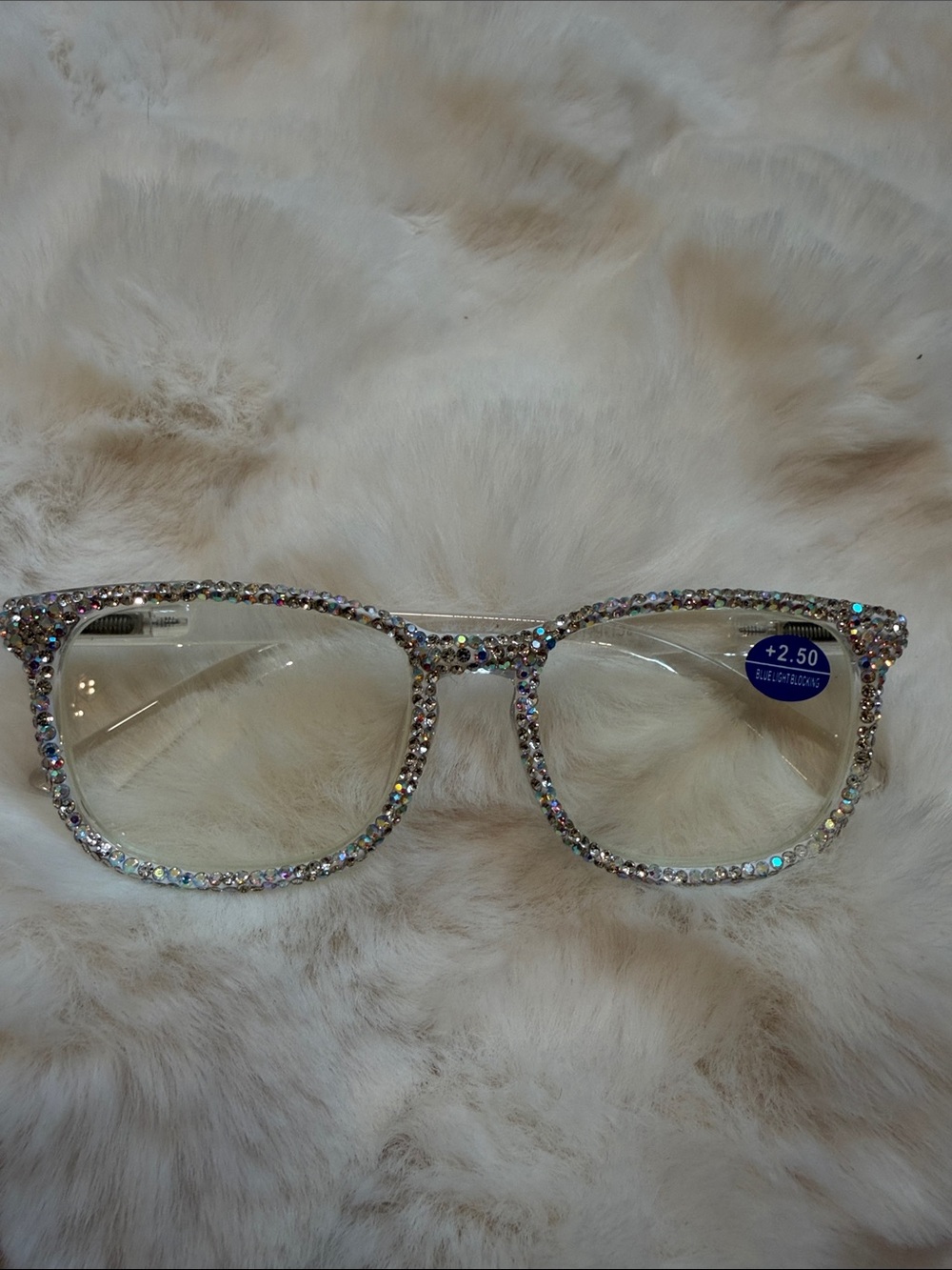 Sparkling Rhinestone Reading Glasses - Crystal Accents